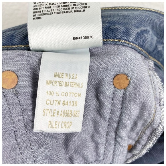Agolde Riley Crop Jeans Size 27 - Picture 8 of 8